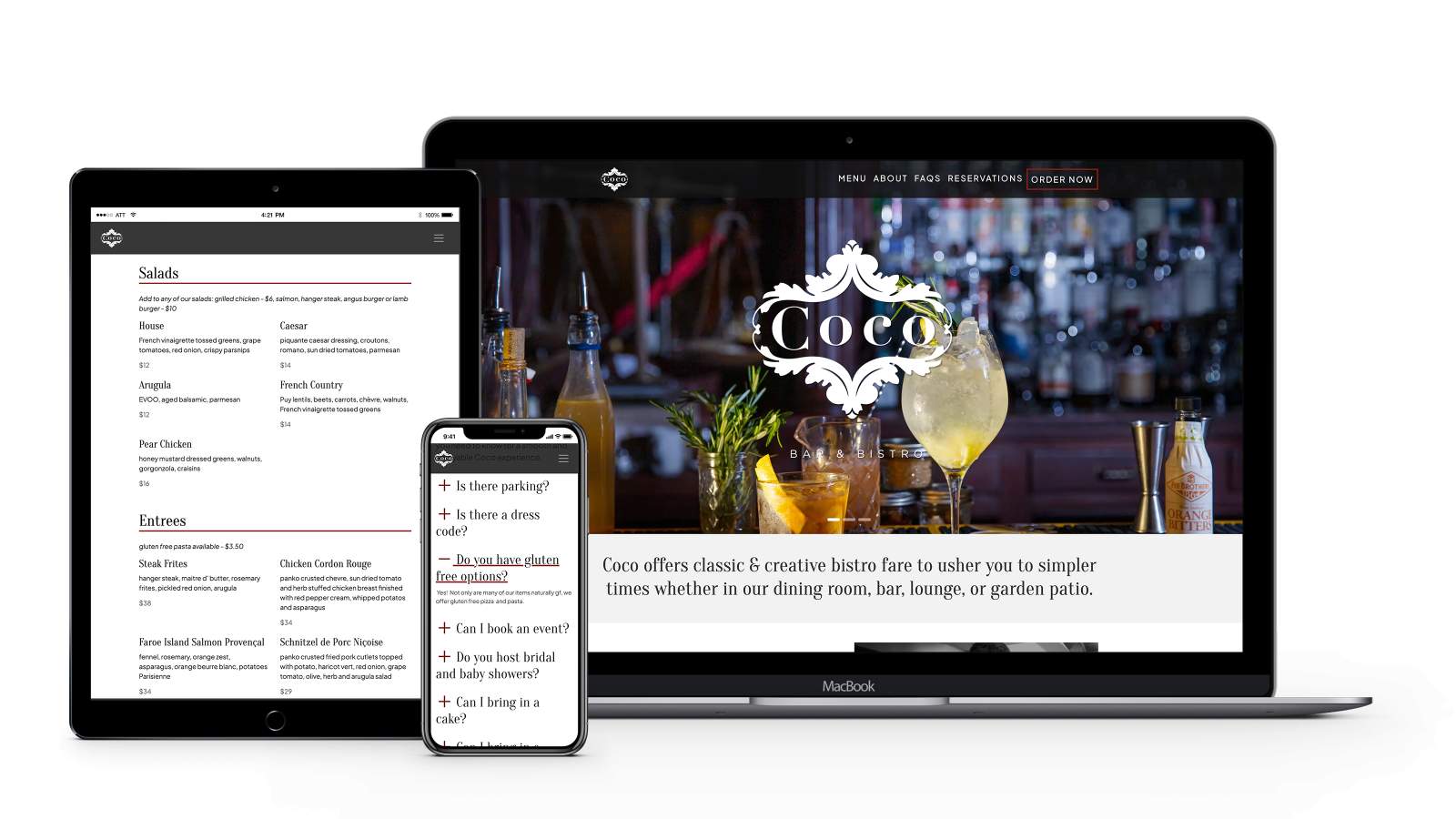Coco Bar & Bistro Laptop/Tablet/Phone